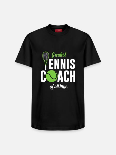 Largest tennis coach ever - Relaxed Unisex Supima Cotton T-Shirt – by SPREAD - black