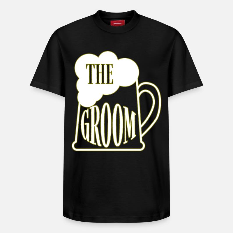 Bière de marié - T-shirt unisexe décontracté en coton Supima – de SPREAD - noir