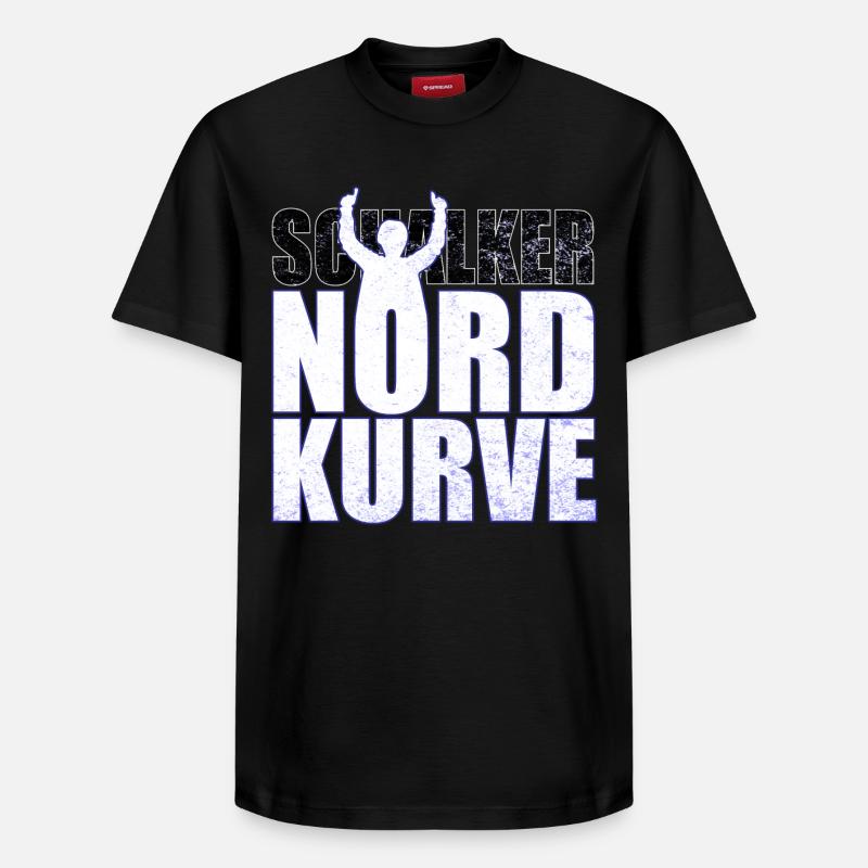 Schalke Nordkurve lettrage idée cadeau - T-shirt unisexe décontracté en coton Supima – de SPREAD - noir