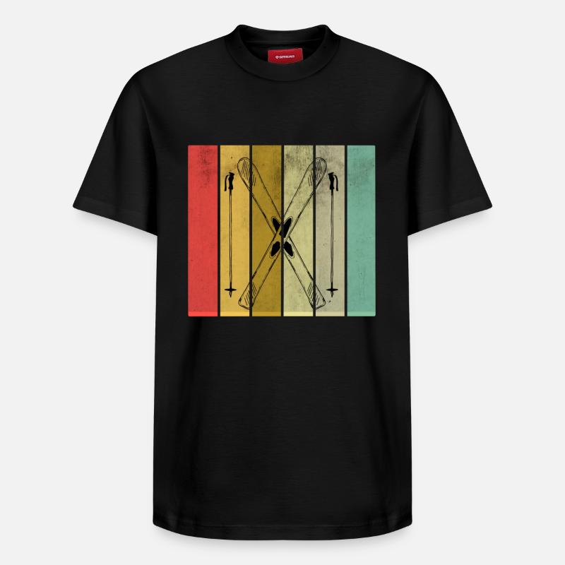Ski - Relaxed Unisex Supima Cotton T-Shirt – von SPREAD - Schwarz