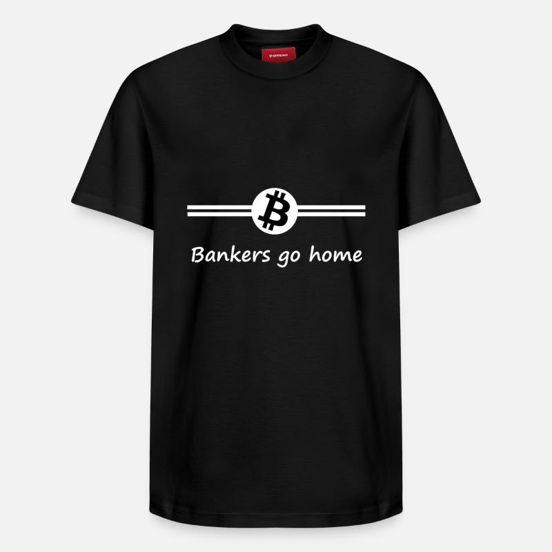 Bitcoin - T-shirt unisexe décontracté en coton Supima – de SPREAD - noir