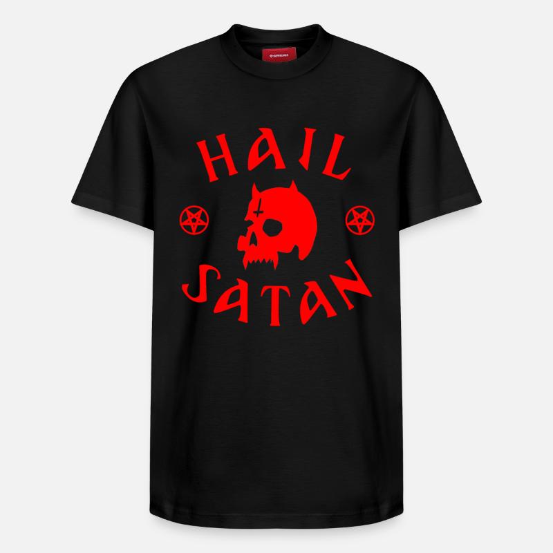Hail Satan - Relaxed Unisex Supima Cotton T-Shirt – von SPREAD - Schwarz