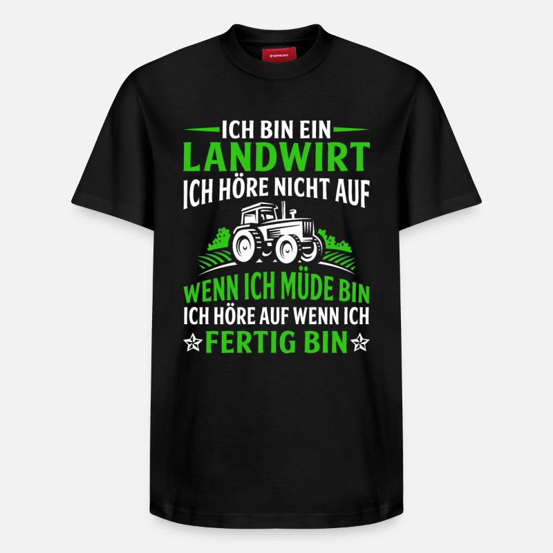 Ich bin ein Landwirt - Relaxed Unisex Supima Cotton T-Shirt – von SPREAD - Schwarz