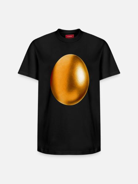 golden egg - Relaxed Unisex Supima Cotton T-Shirt – by SPREAD - black