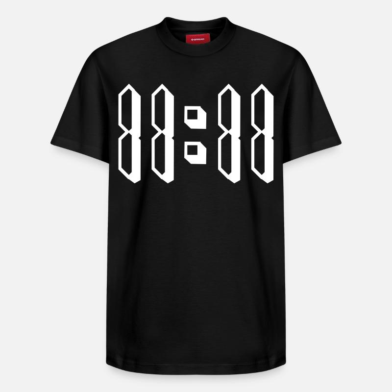 11:11 onze heures onze - T-shirt unisexe décontracté en coton Supima – de SPREAD - noir