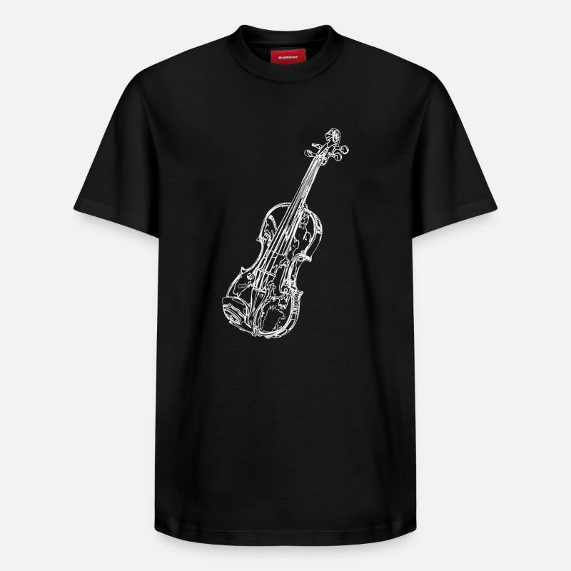 Violon - T-shirt unisexe décontracté en coton Supima – de SPREAD - noir