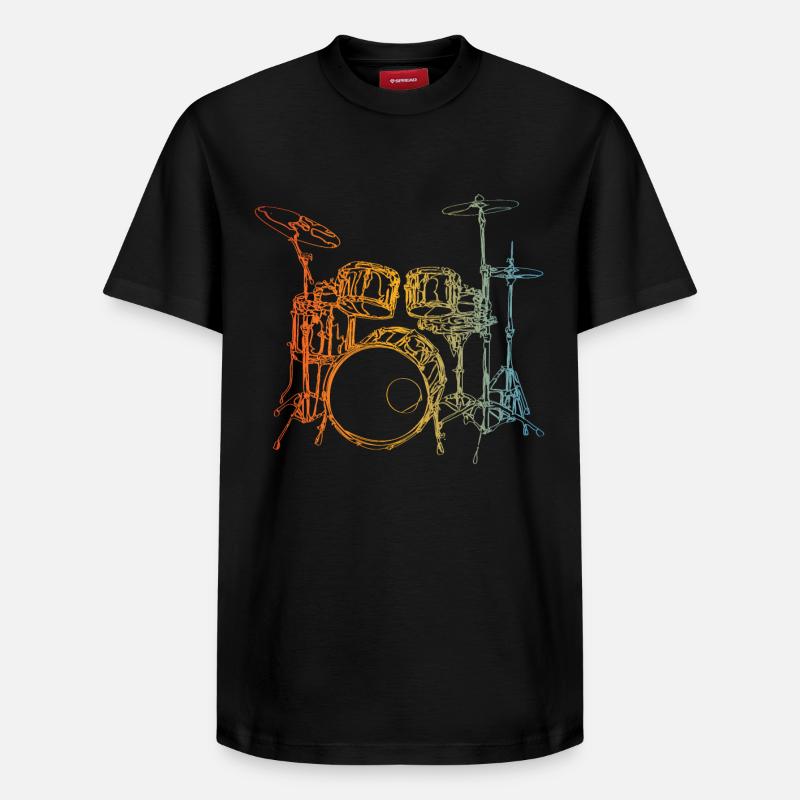 Batterie - T-shirt unisexe décontracté en coton Supima – de SPREAD - noir