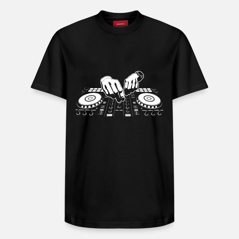 DJ - Relaxed Unisex Supima Cotton T-Shirt – von SPREAD - Schwarz