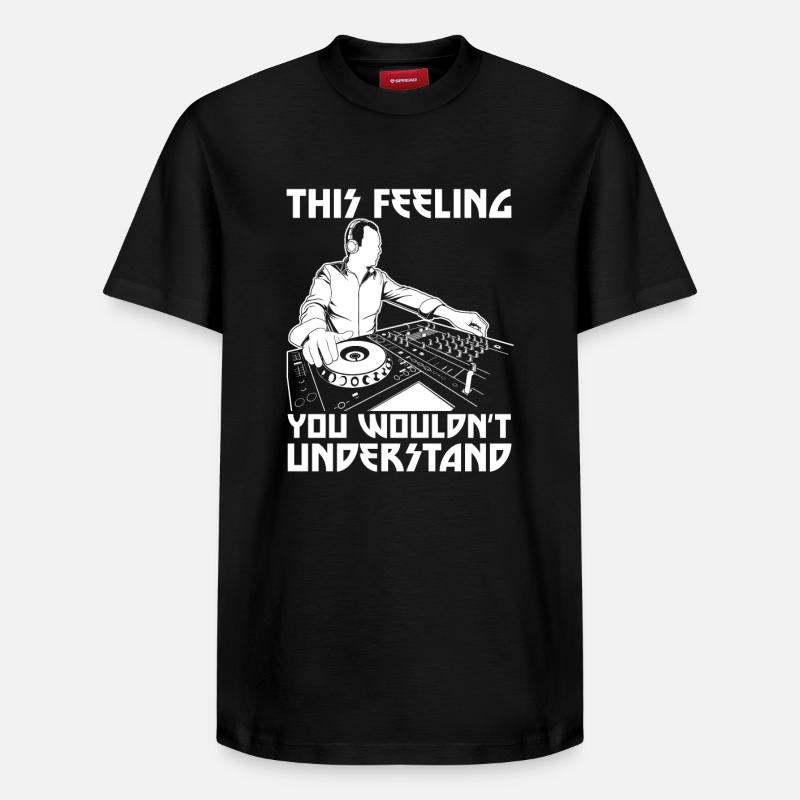 DJ Mischpult - Relaxed Unisex Supima Cotton T-Shirt – von SPREAD - Schwarz