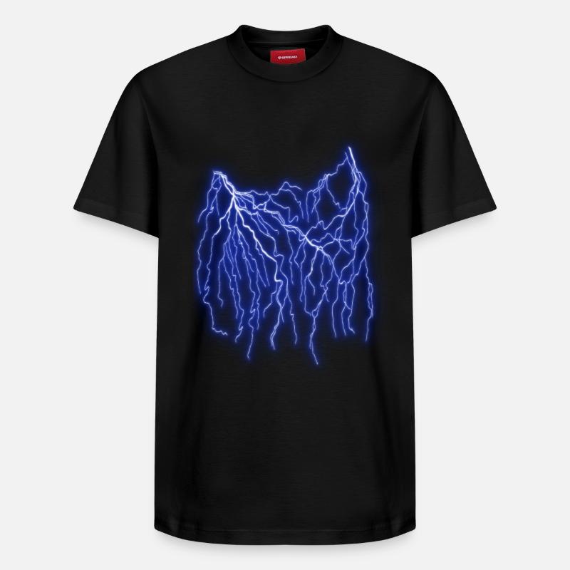 Foudre - T-shirt unisexe décontracté en coton Supima – de SPREAD - noir