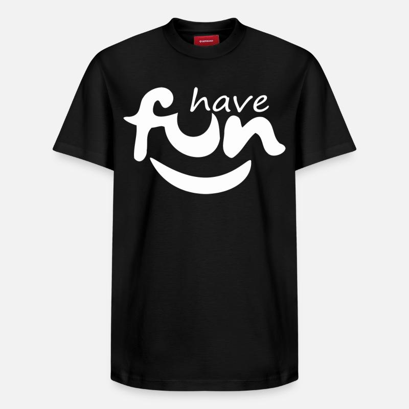 Drôle, amusez-vous - T-shirt unisexe décontracté en coton Supima – de SPREAD - noir