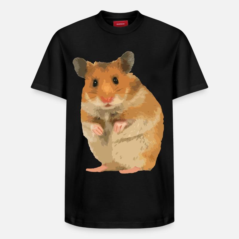 Hamster - T-shirt unisexe décontracté en coton Supima – de SPREAD - noir