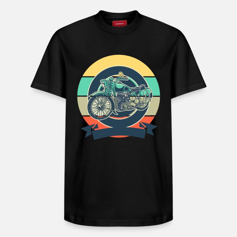moto - T-shirt unisexe décontracté en coton Supima – de SPREAD - noir