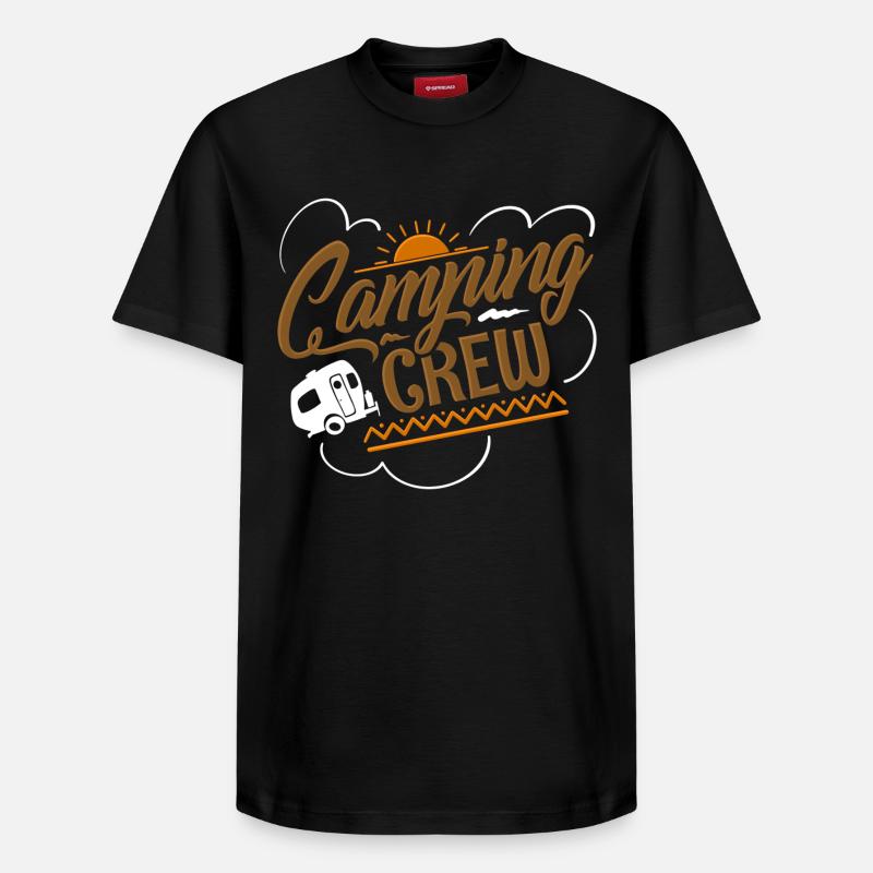 Camper Camping Crew Team - Relaxed Unisex Supima Cotton T-Shirt – von SPREAD - Schwarz