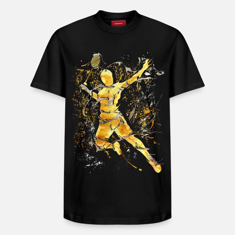 Badminton - Smash - Badminton - T-shirt unisexe décontracté en coton Supima – de SPREAD - noir