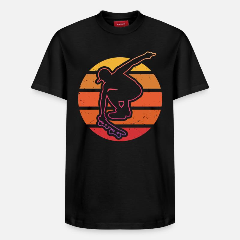Skateur - T-shirt unisexe décontracté en coton Supima – de SPREAD - noir