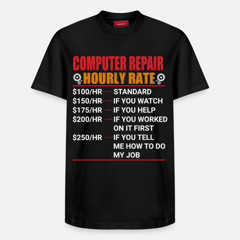Computer - Relaxed Unisex Supima Cotton T-Shirt – von SPREAD - Schwarz
