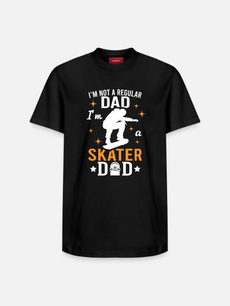 Skater Dad - Relaxed Unisex Supima Cotton T-Shirt – by SPREAD - black