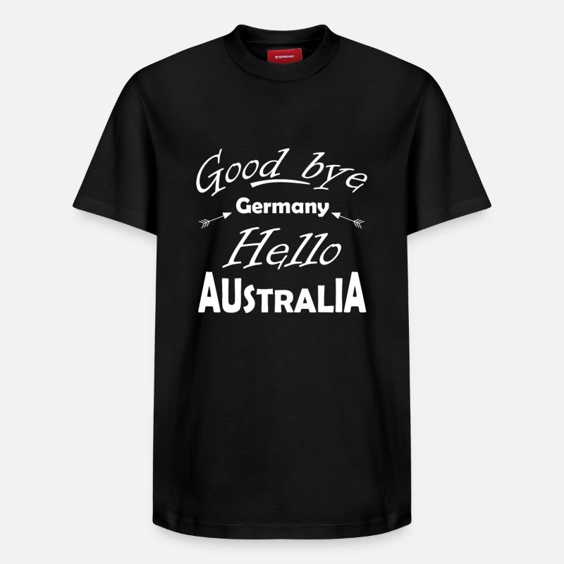 Hallo Australien - Relaxed Unisex Supima Cotton T-Shirt – von SPREAD - Schwarz