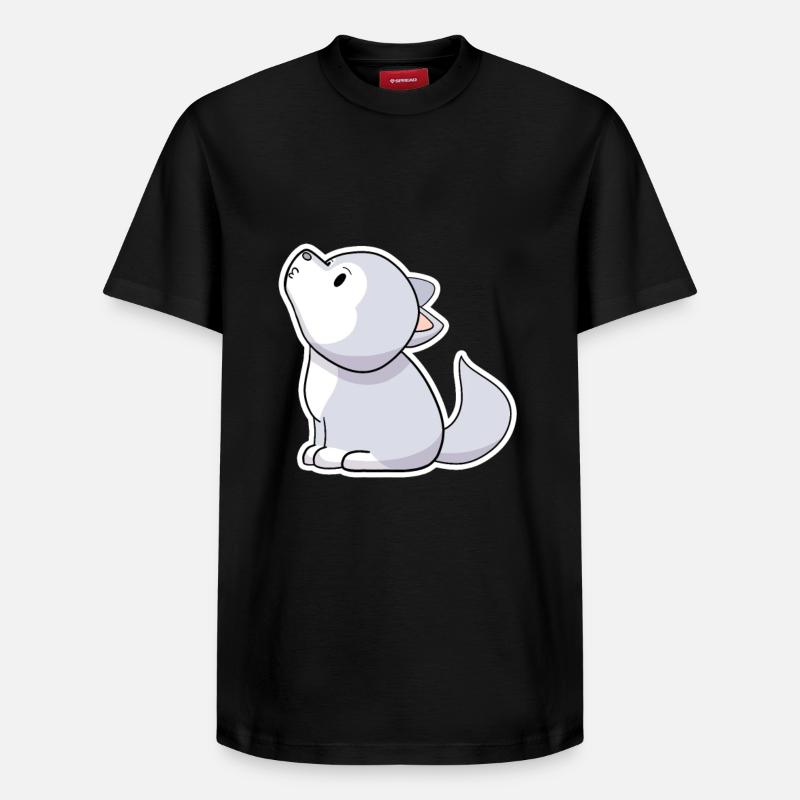 Wolf - Relaxed Unisex Supima Cotton T-Shirt – von SPREAD - Schwarz