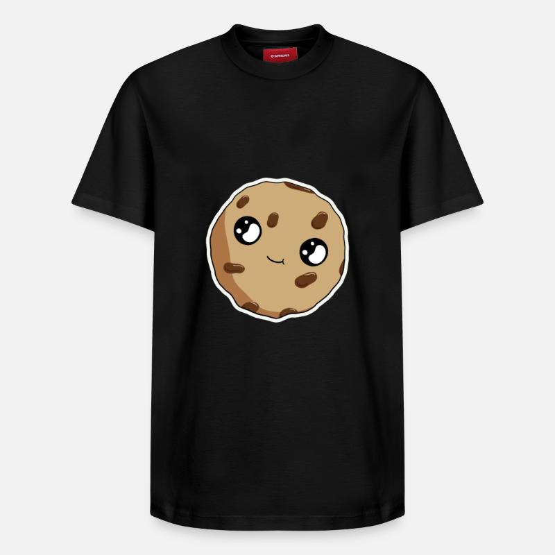 Cookie Sourire Biscuit Cartoon Cookie - T-shirt unisexe décontracté en coton Supima – de SPREAD - noir
