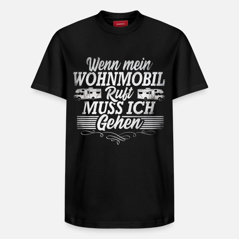 Camping Campen - Relaxed Unisex Supima Cotton T-Shirt – von SPREAD - Schwarz