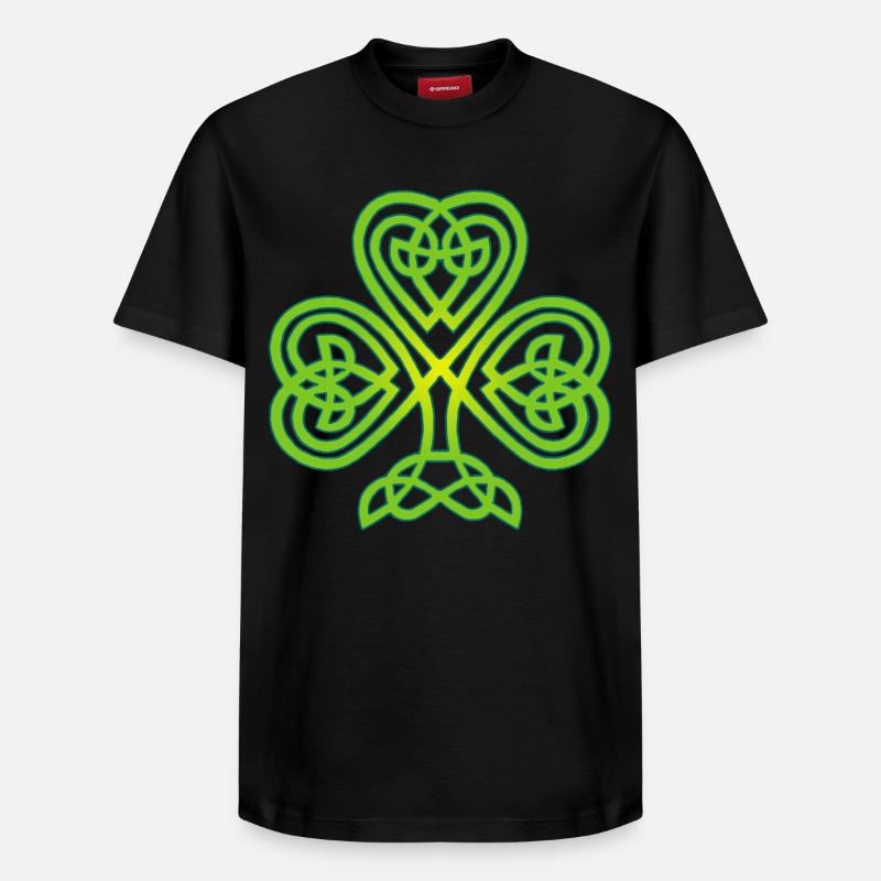 Trèfle d'Irlande - T-shirt unisexe décontracté en coton Supima – de SPREAD - noir