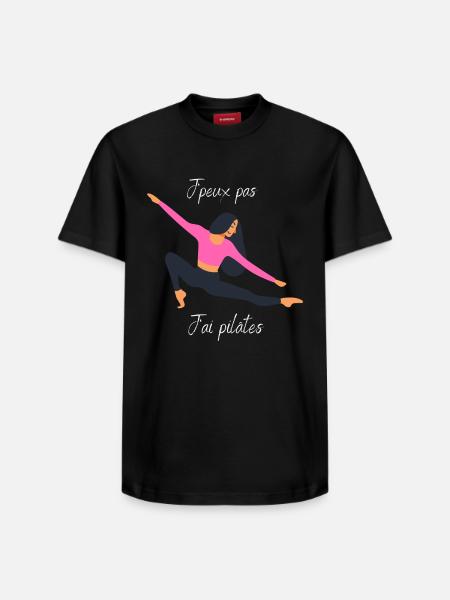 J'peux pas j'ai pilâtes - T-shirt unisexe décontracté en coton Supima – de SPREAD - noir