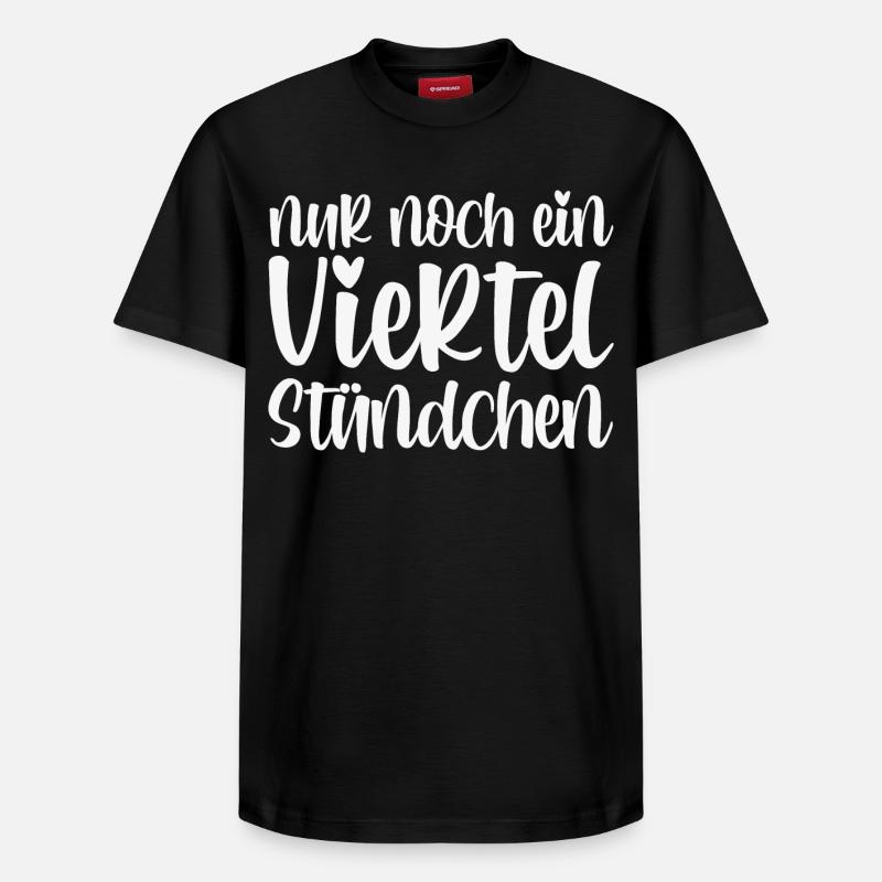 Nur Noch Ein Viertel Stündchen - Relaxed Unisex Supima Cotton T-Shirt – von SPREAD - Schwarz