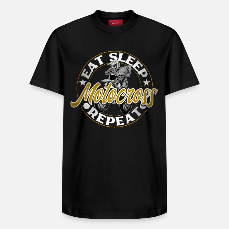 Motocross - T-shirt unisexe décontracté en coton Supima – de SPREAD - noir