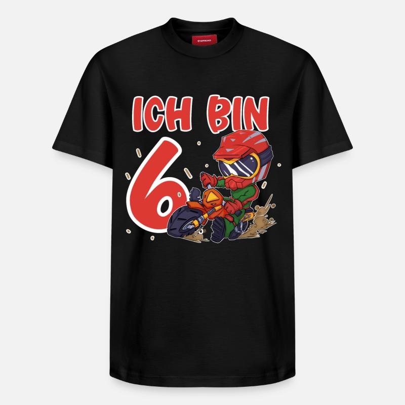 Ich Bin 6 Motocross - Relaxed Unisex Supima Cotton T-Shirt – von SPREAD - Schwarz