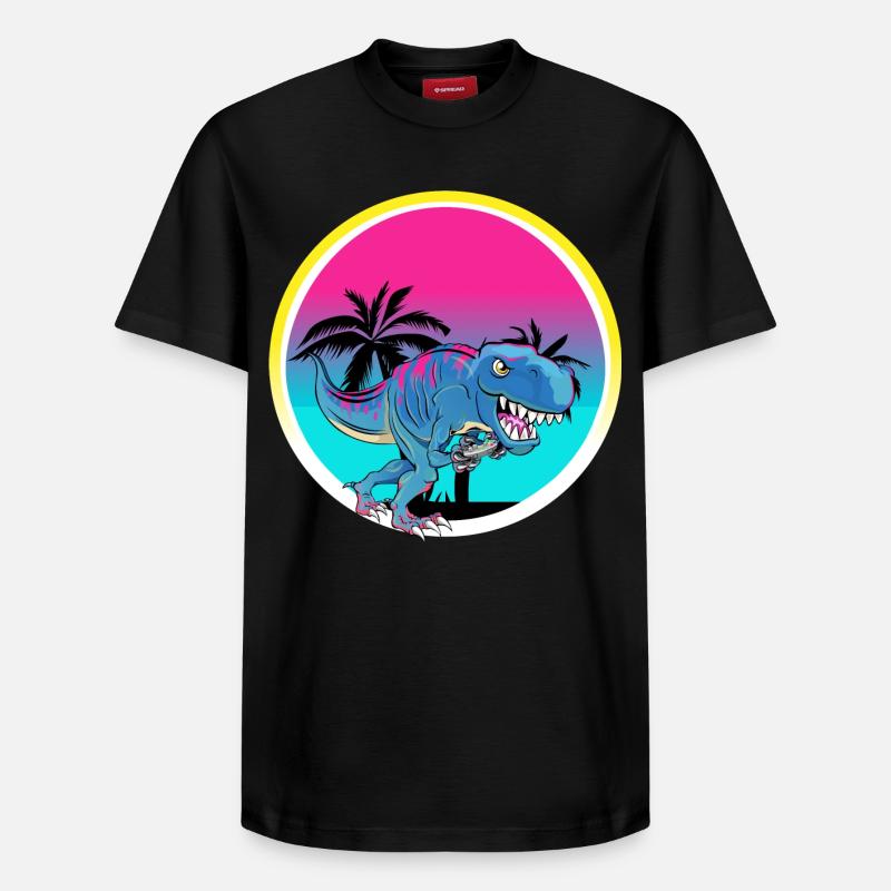 Gamer Gaming T Rex - T-shirt unisexe décontracté en coton Supima – de SPREAD - noir