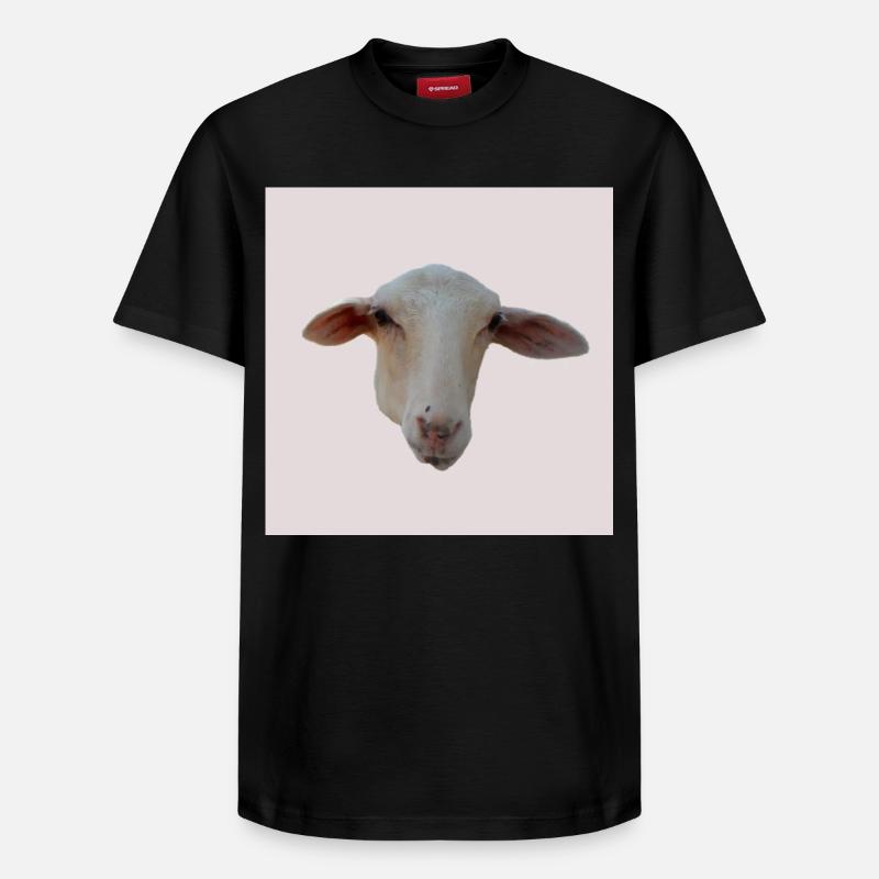 Schaf - Relaxed Unisex Supima Cotton T-Shirt – von SPREAD - Schwarz