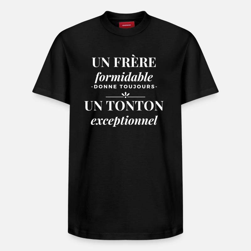 Frère formidable tonton exceptionnel - T-shirt unisexe décontracté en coton Supima – de SPREAD - noir