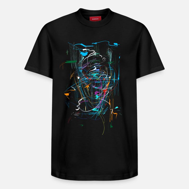 Scifi Contexte - RÉSUMÉ - T-shirt unisexe décontracté en coton Supima – de SPREAD - noir