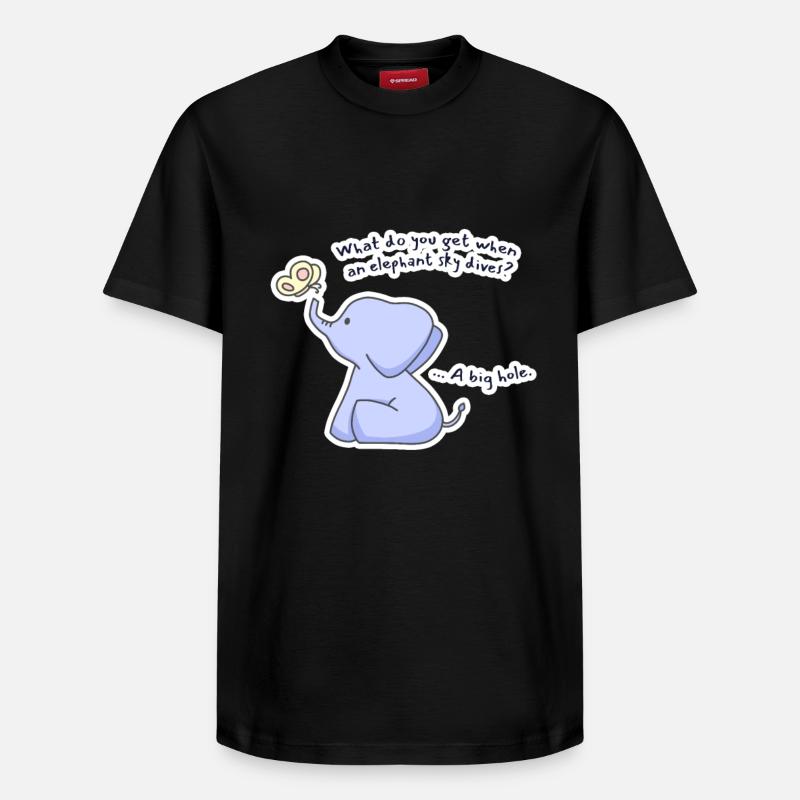 Elefant - Relaxed Unisex Supima Cotton T-Shirt – von SPREAD - Schwarz