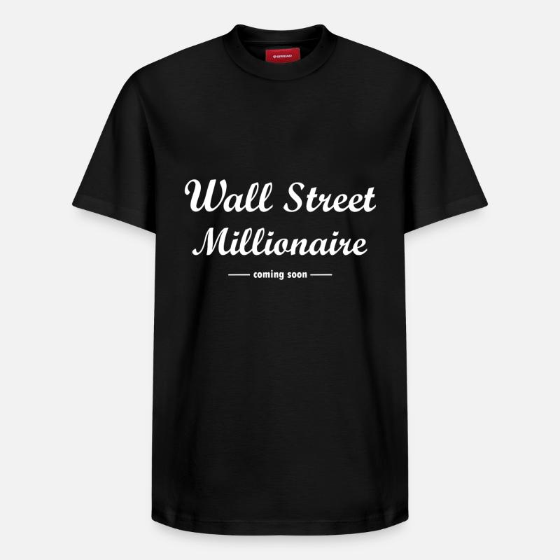 Bourse et Wall Street - T-shirt unisexe décontracté en coton Supima – de SPREAD - noir