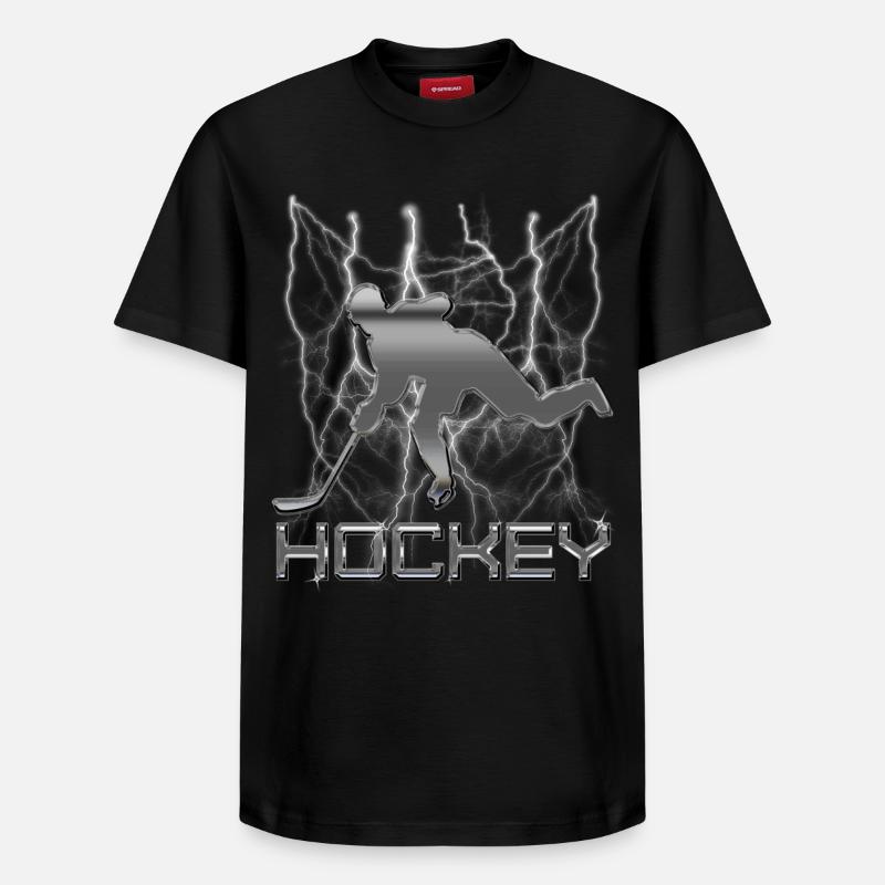 Hockey sur glace - T-shirt unisexe décontracté en coton Supima – de SPREAD - noir