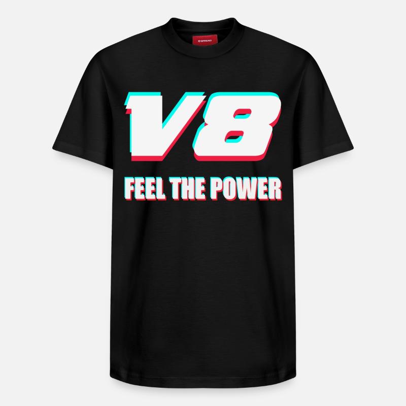 V8 - T-shirt unisexe décontracté en coton Supima – de SPREAD - noir