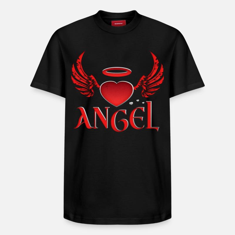 Angel & Devil - Relaxed Unisex Supima Cotton T-Shirt – by SPREAD - black