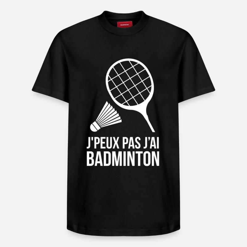 Badminton - T-shirt unisexe décontracté en coton Supima – de SPREAD - noir