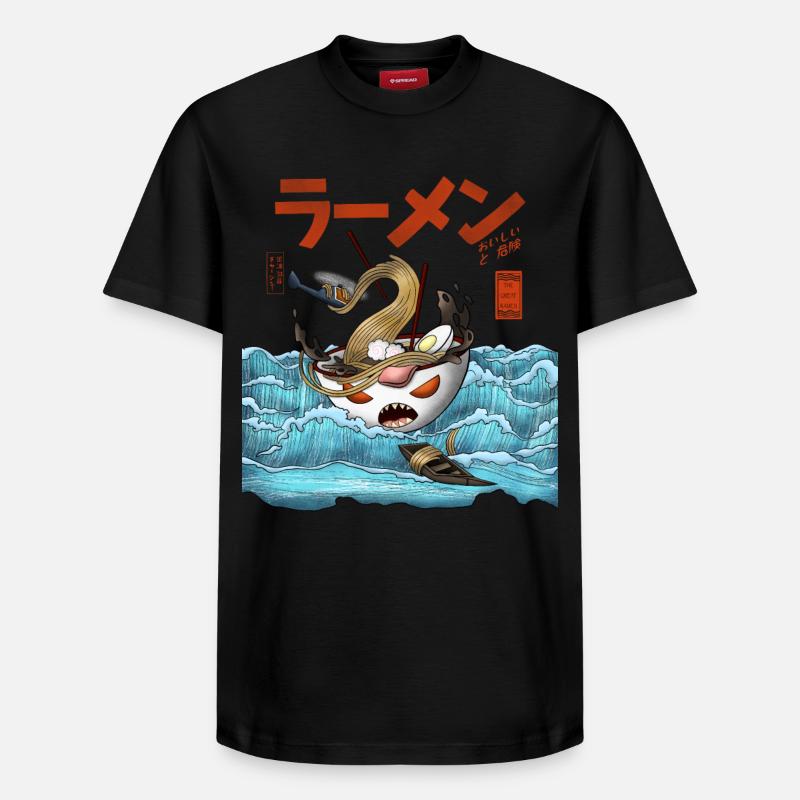 Ramen - T-shirt unisexe décontracté en coton Supima – de SPREAD - noir