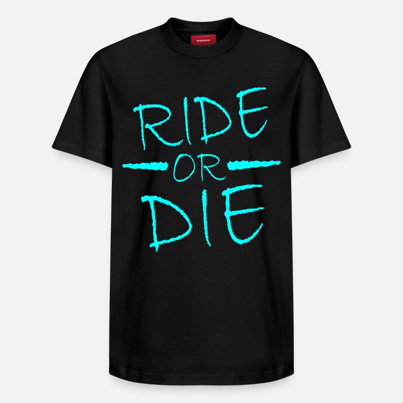Rouler ou mourir - T-shirt unisexe décontracté en coton Supima – de SPREAD - noir