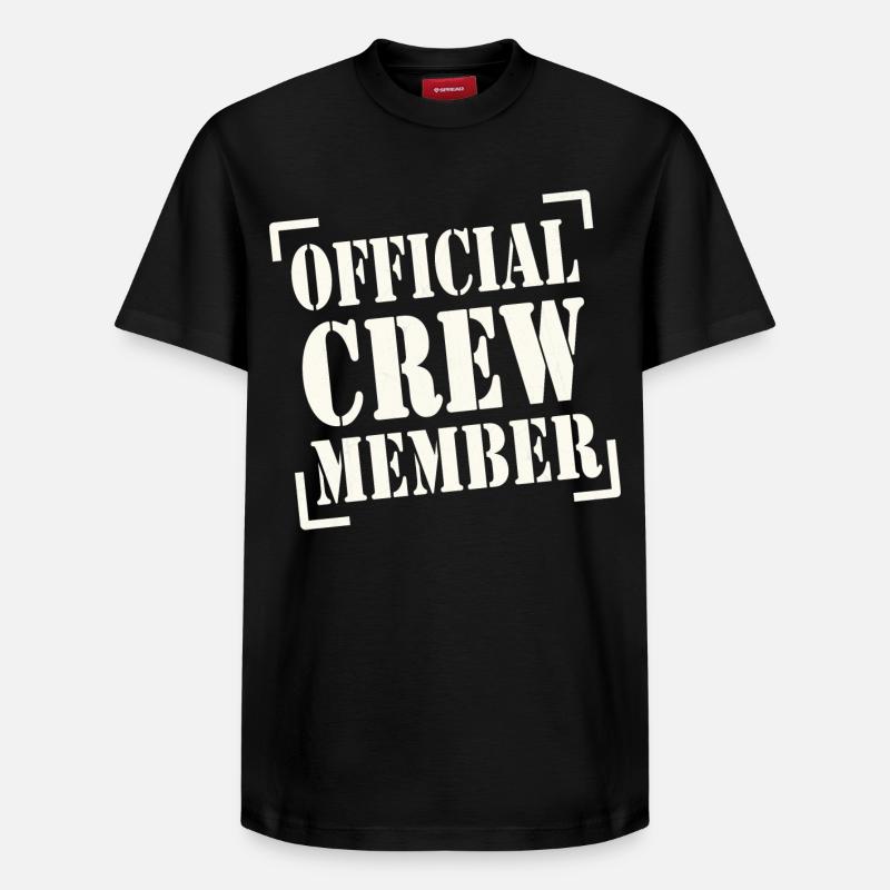 official crew member - T-shirt unisexe décontracté en coton Supima – de SPREAD - noir