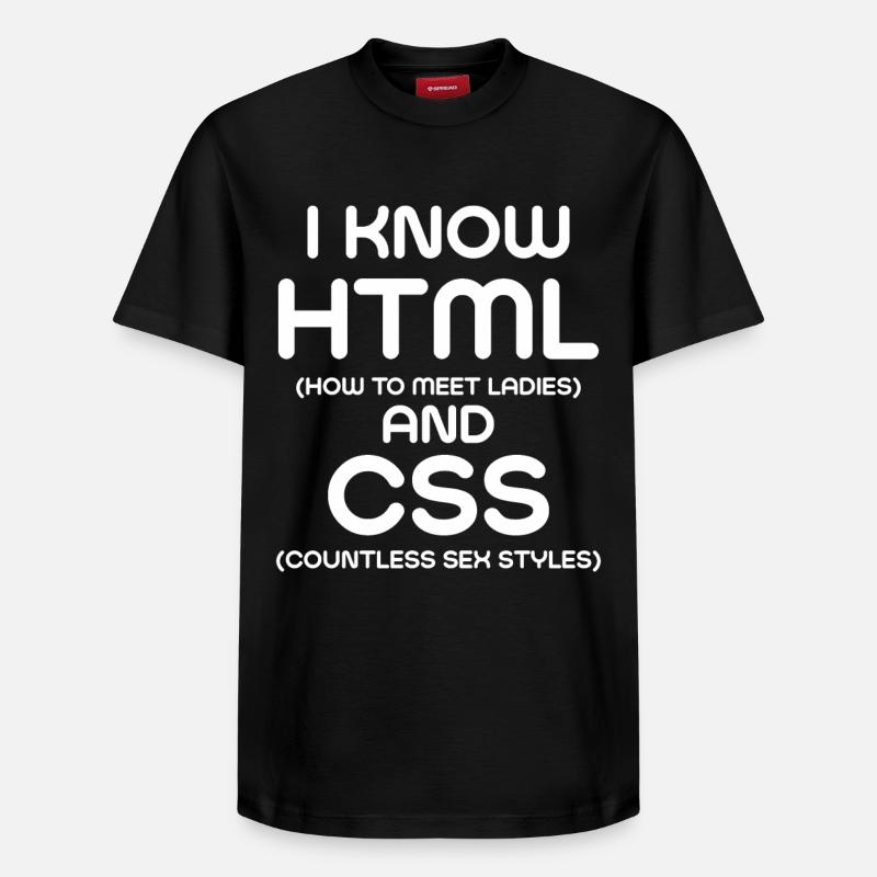 I Know HTML and CSS - Relaxed Unisex Supima Cotton T-Shirt – by SPREAD - black
