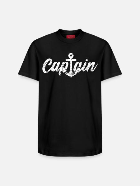 Capitaine capitaine - T-shirt unisexe décontracté en coton Supima – de SPREAD - noir
