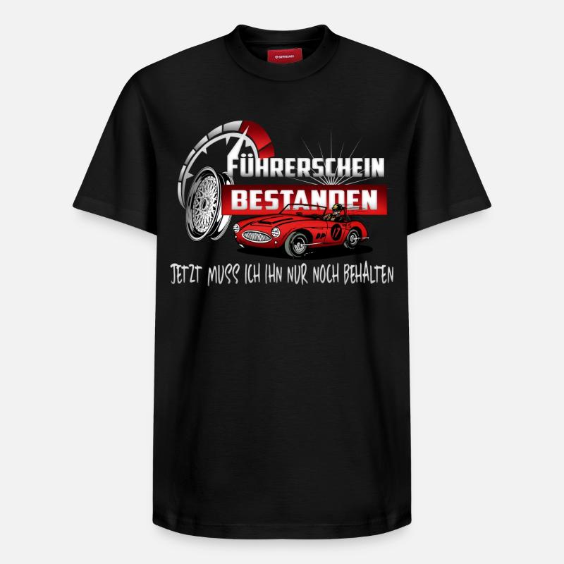 Führerschein Bestanden - Relaxed Unisex Supima Cotton T-Shirt – von SPREAD - Schwarz
