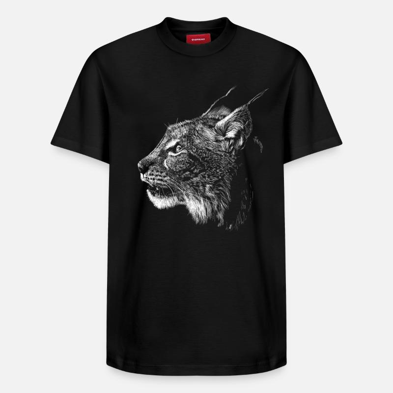 Luchs - Relaxed Unisex Supima Cotton T-Shirt – von SPREAD - Schwarz