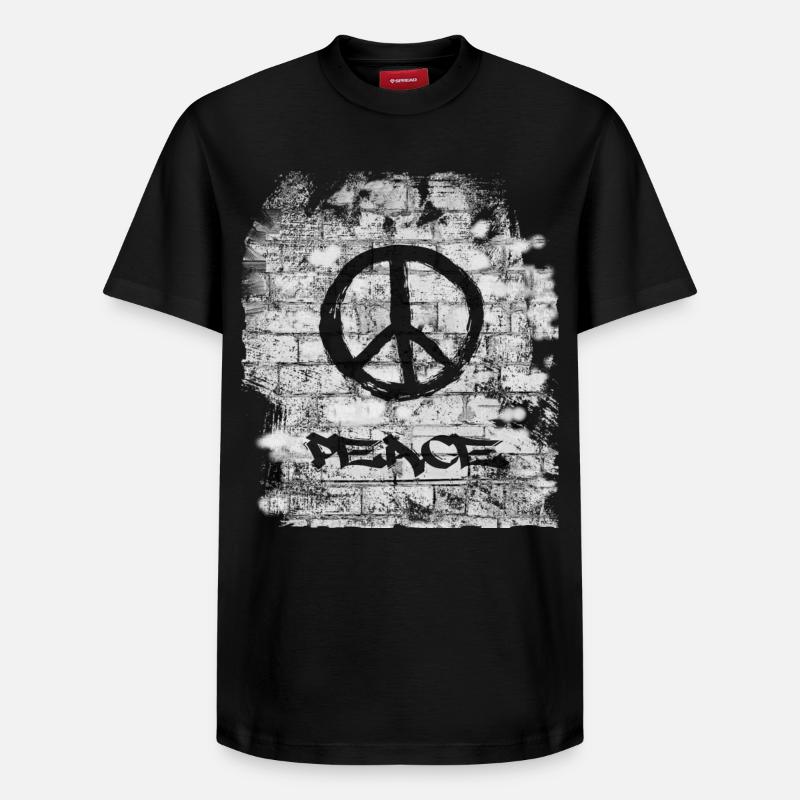 Peace - Relaxed Unisex Supima Cotton T-Shirt – by SPREAD - black