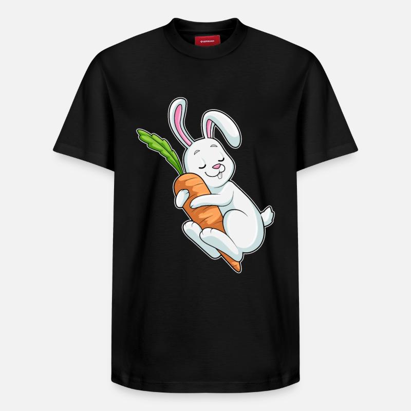 Lapin Carotte - T-shirt unisexe décontracté en coton Supima – de SPREAD - noir
